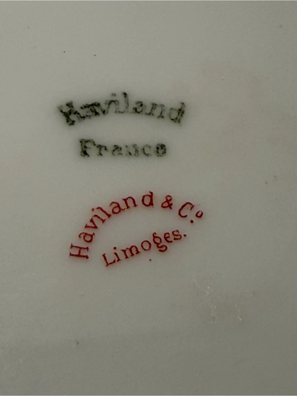 Haviland Limoges France White Oval Serving Plate with Gold Rim